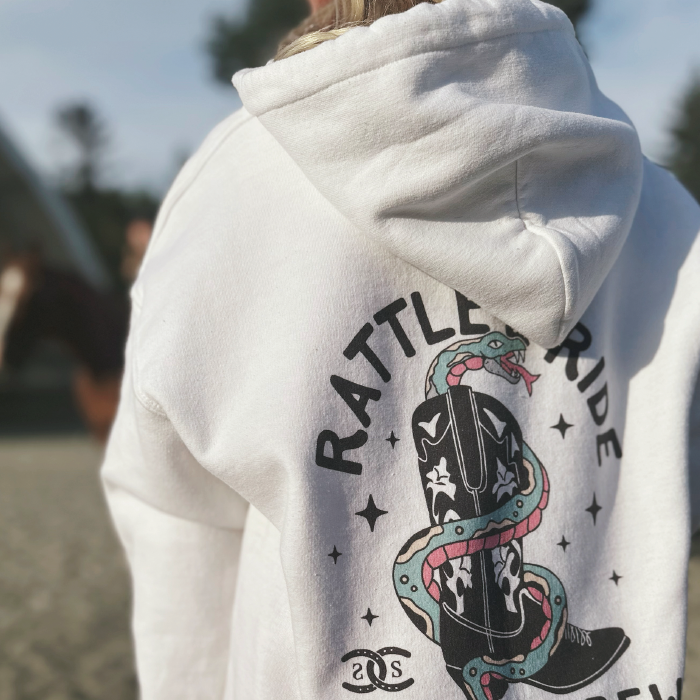 Rattle & Ride | White | Hoodie