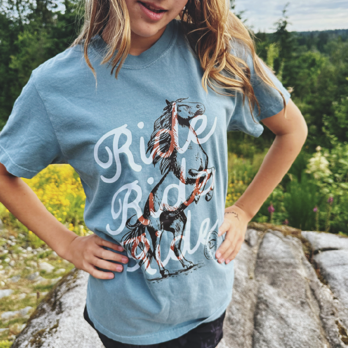 Ride Ride Ride | Ice Blue | Tee Shirt