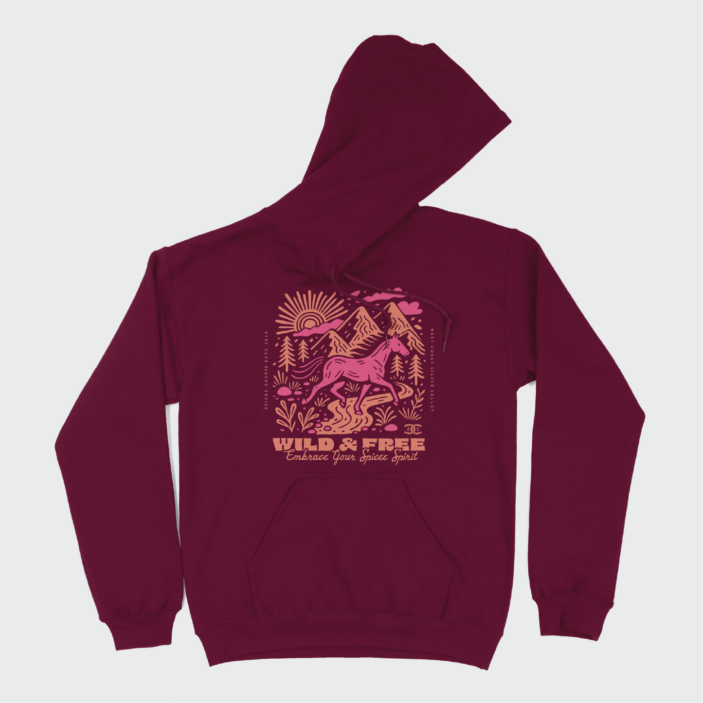 Roam Free | Maroon | Hoodie