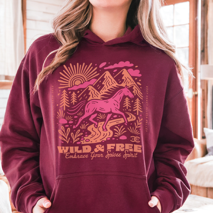 Roam Free | Maroon | Hoodie