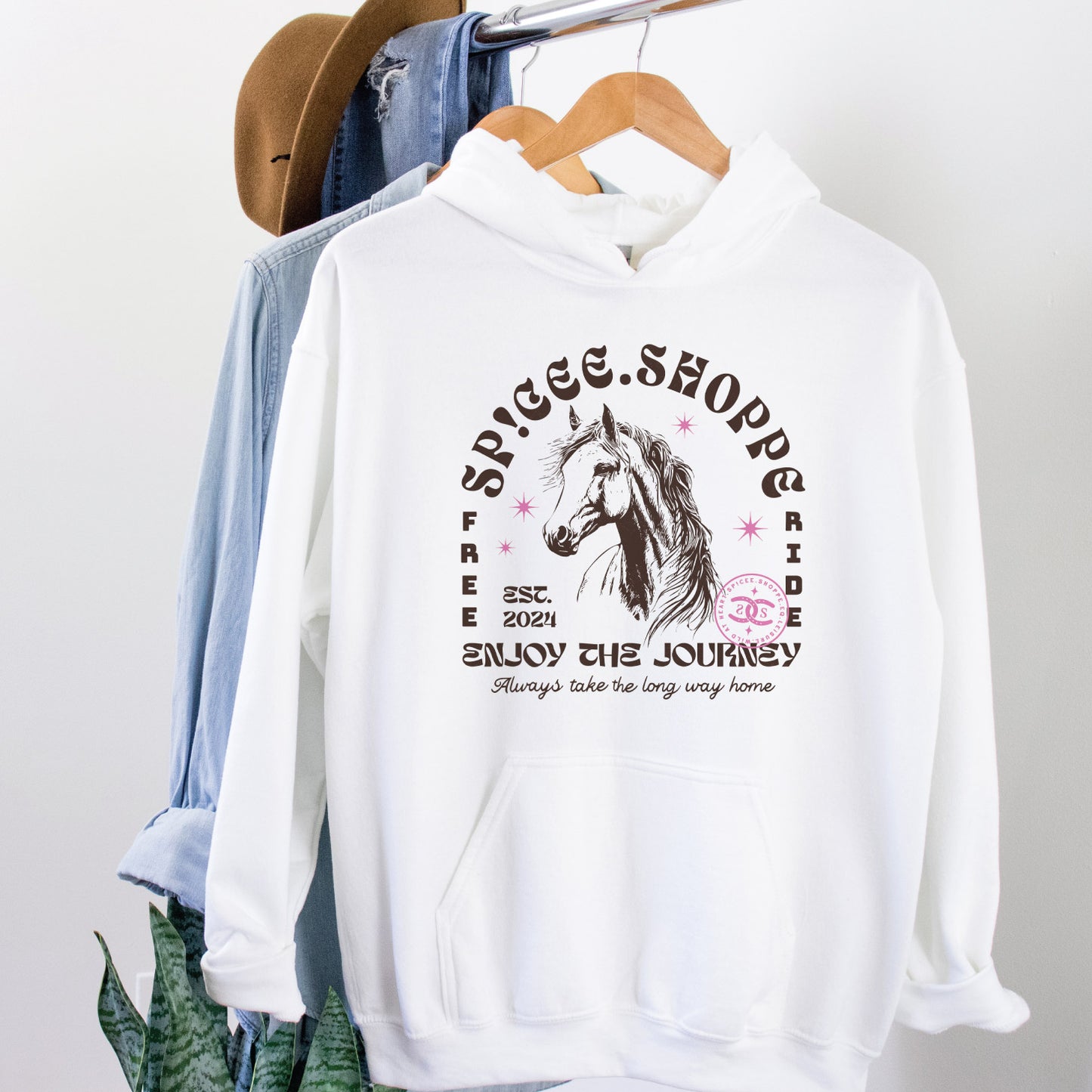 Enjoy The Journey | White | Hoodie
