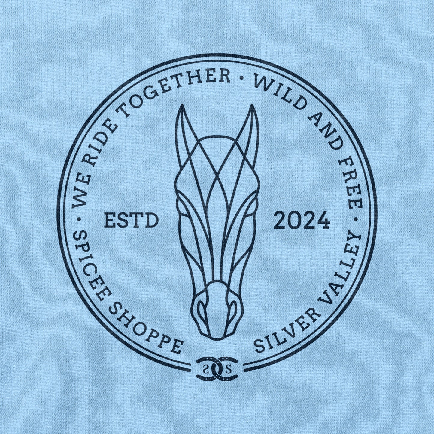 Geometric Pony | Light Blue | Hoodie