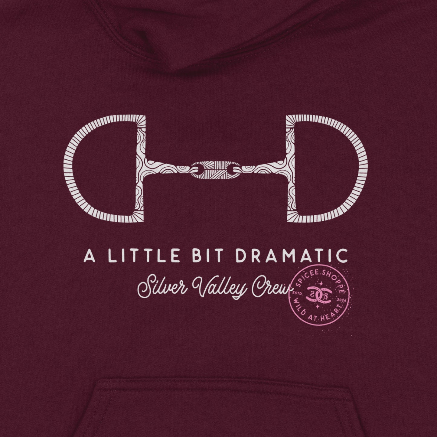 KIDS Little Bit Dramatic | Maroon | Hoodie