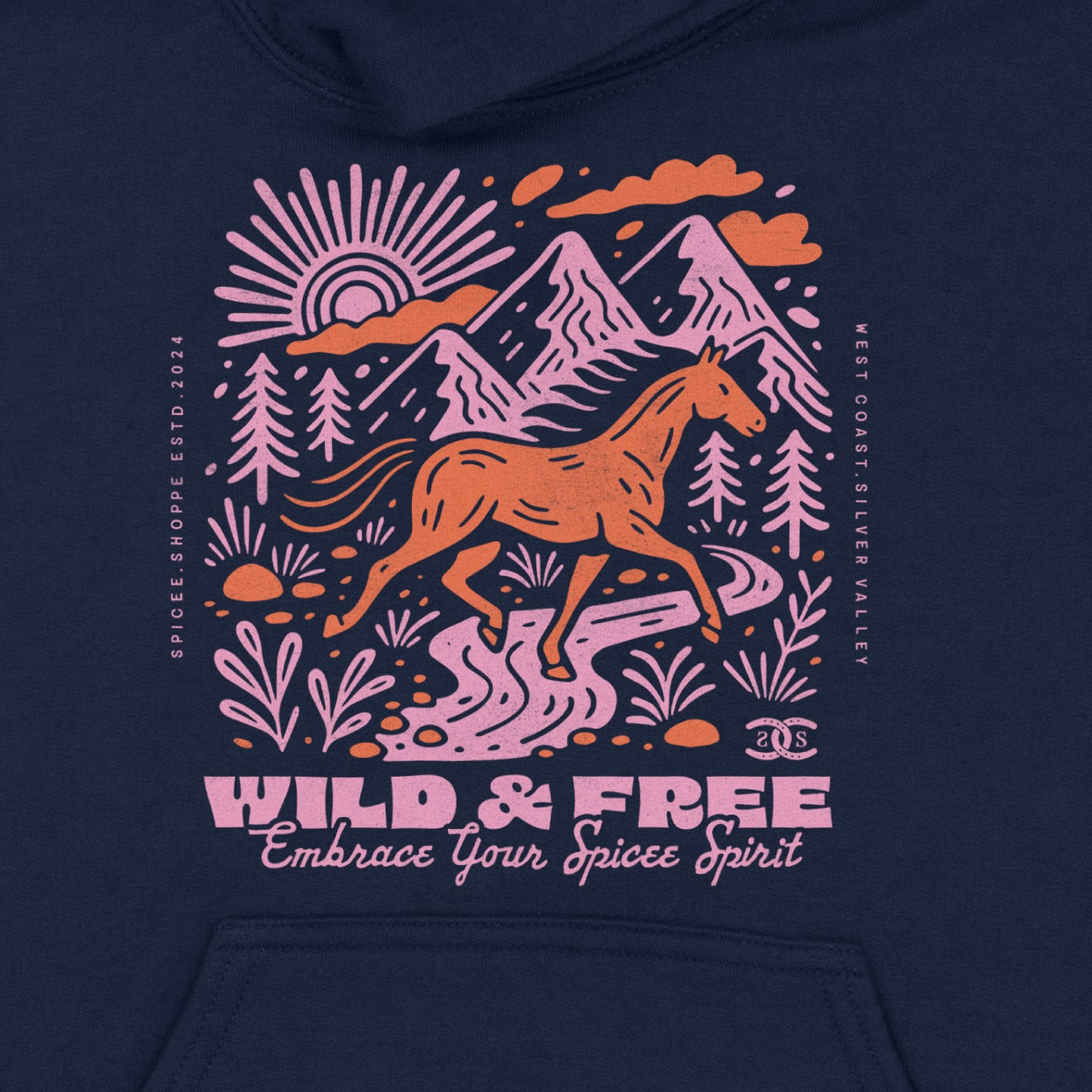KIDS Wild & Free | Navy | Hoodie