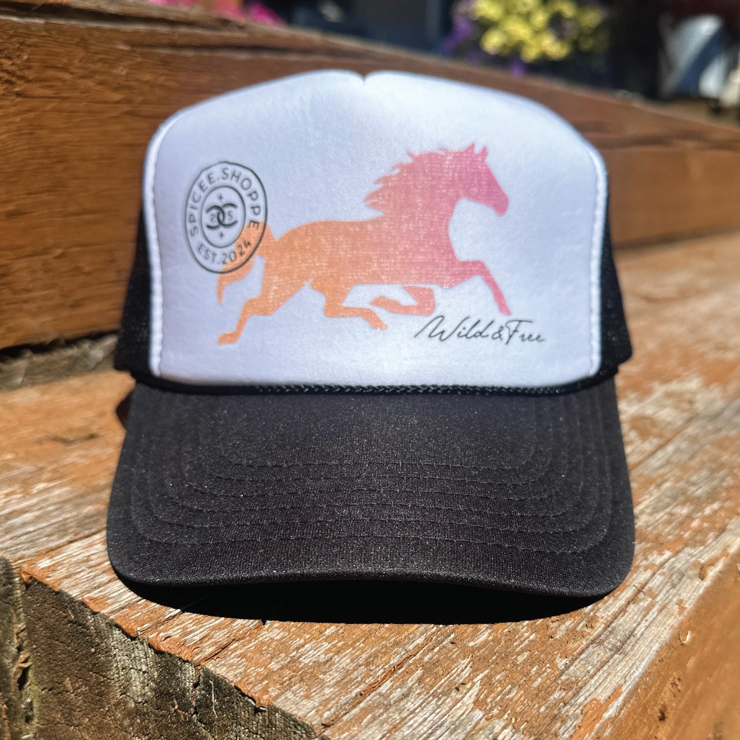 Wild & Free | Black & White | Trucker Hat