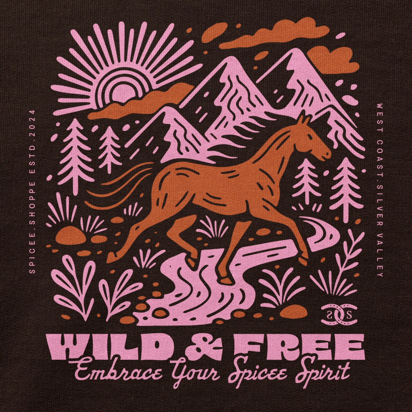 Wild & Free | Chocolate Brown | Hoodie