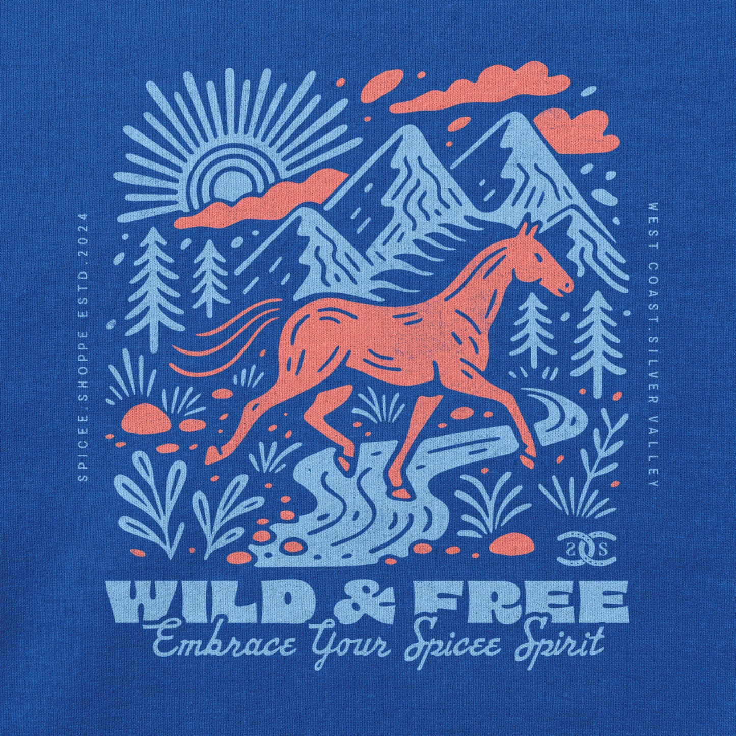 Wild & Free | Royal Blue| Hoodie