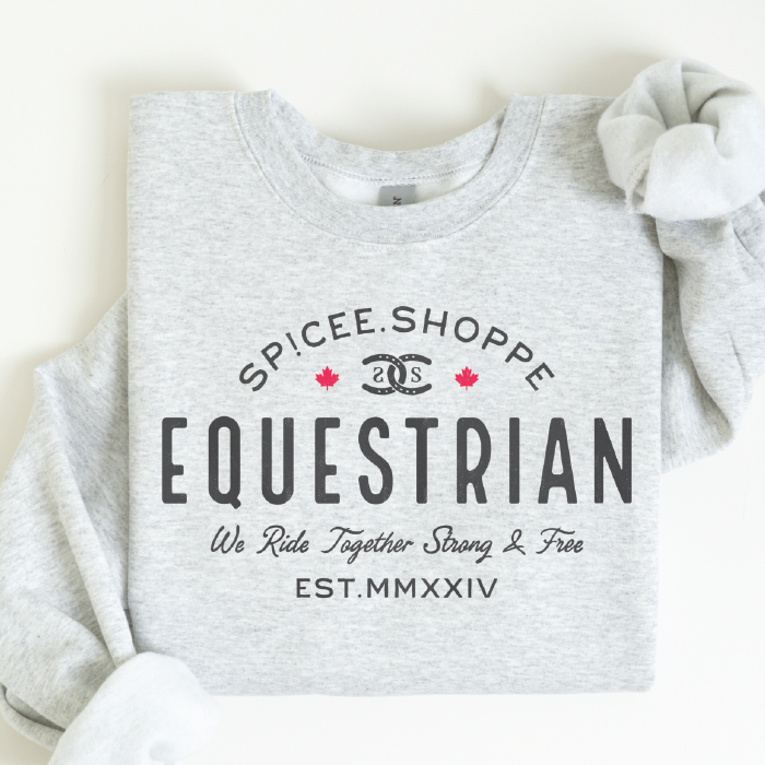 Vintage Equestrian| Ash Grey | Sweatshirt