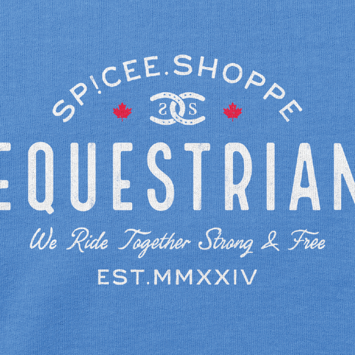 Vintage Equestrian | Carolina Blue | Hoodie