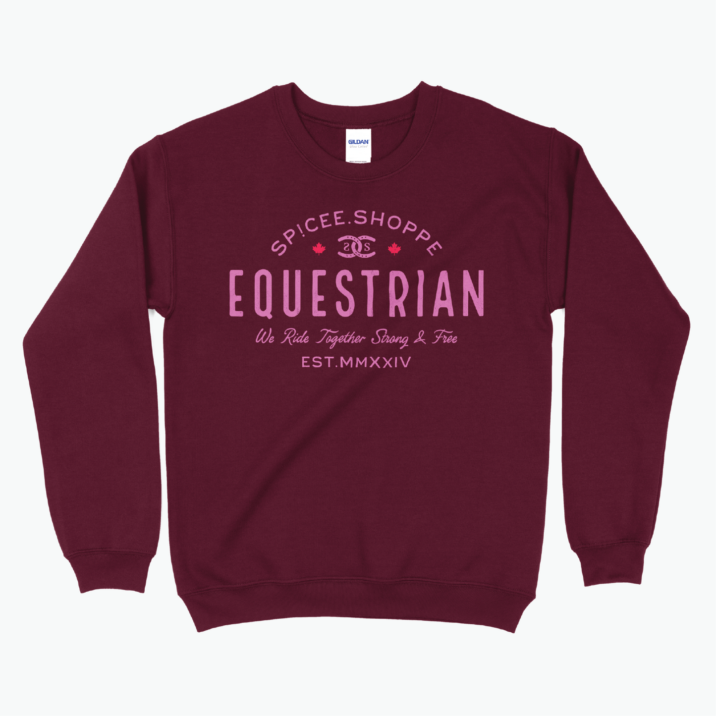 Vintage Equestrian| Maroon | Sweatshirt