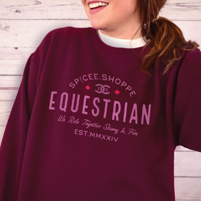 Vintage Equestrian| Maroon | Sweatshirt