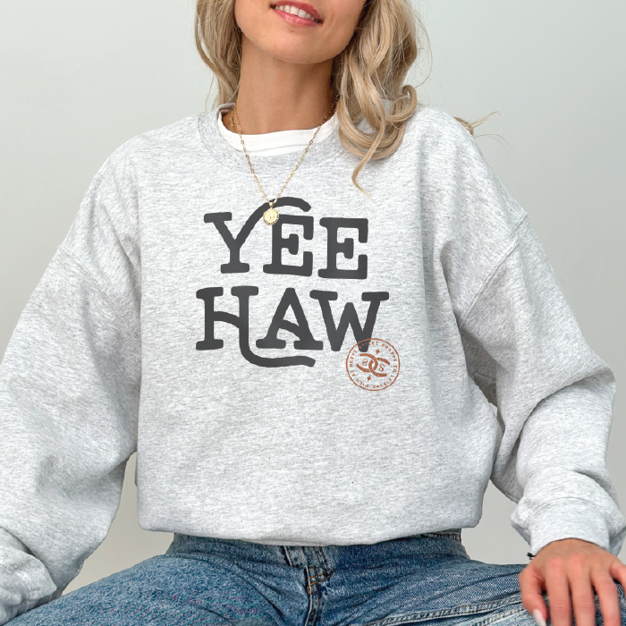 Yee-Haw | Ash Grey | Sweatshirt