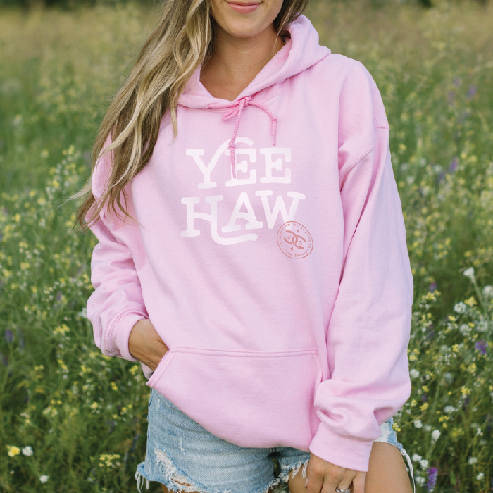Yee-Haw | Light Pink | Hoodie