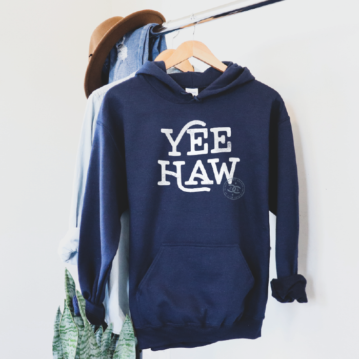 Yee-Haw | Navy Blue | Hoodie