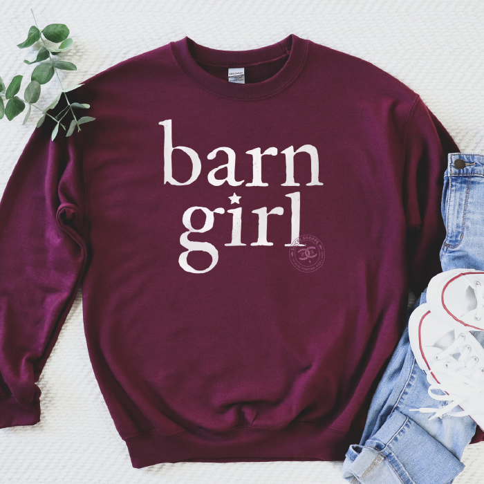 Barn Girl | Maroon | Sweatshirt