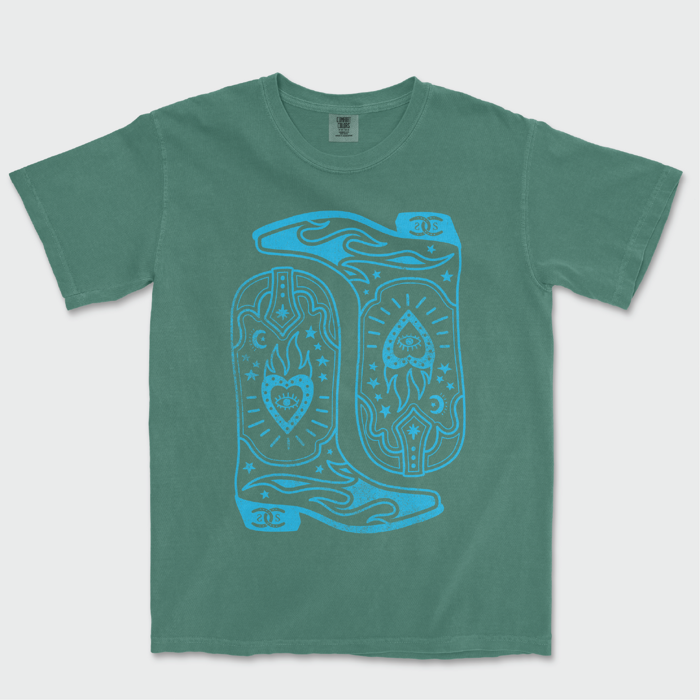 Boots & Bravado | Light Green | Tee Shirt