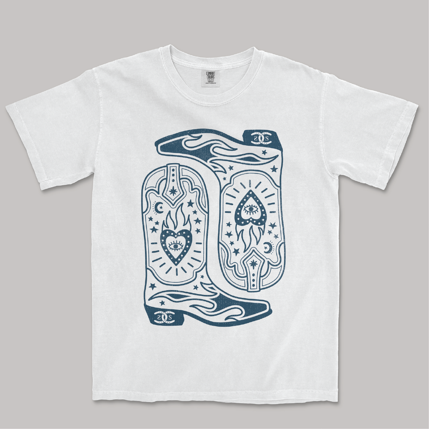 Boots & Bravado | White | Tee Shirt