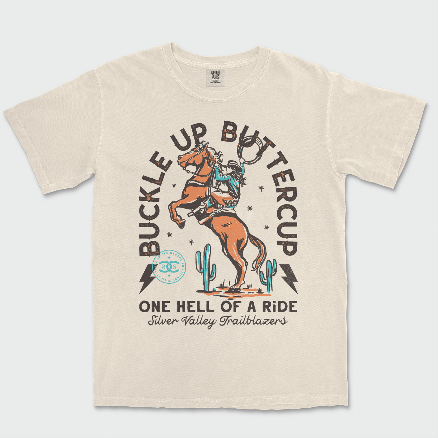 Buckle Up Buttercup | Ivory | Tee Shirt