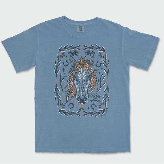 Fierce & Free | Tee Shirt | Ice Blue