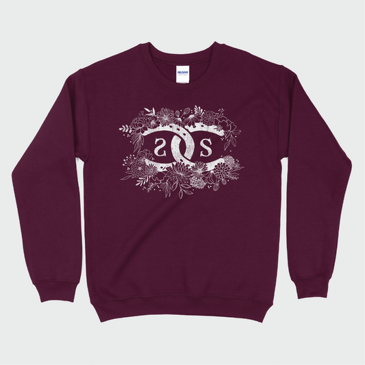 SPICEE Floral Logo | Maroon | Sweatshirt