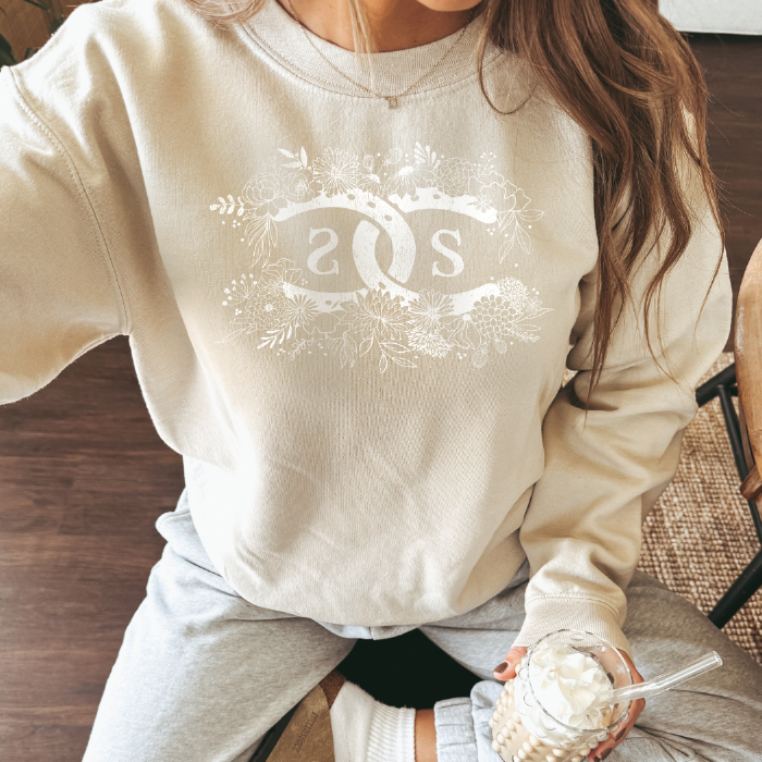 SP!CEE Floral Logo | Sand | Sweatshirt