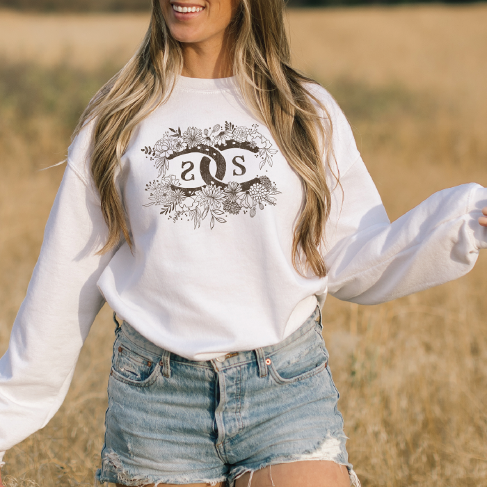 SPICEE Floral Logo | White | Sweatshirt
