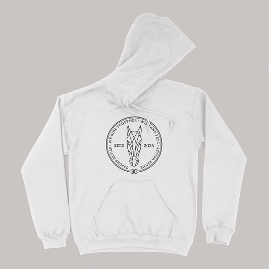 Geometric Pony | White | Hoodie