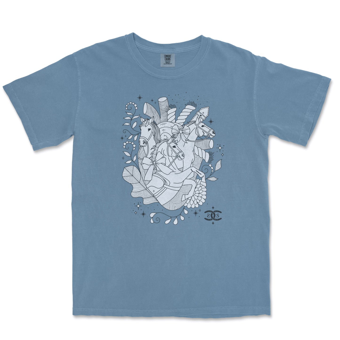 Heart Horse | Ice Blue | Tee Shirt
