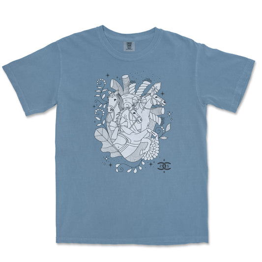 Heart Horse | Ice Blue | Tee Shirt