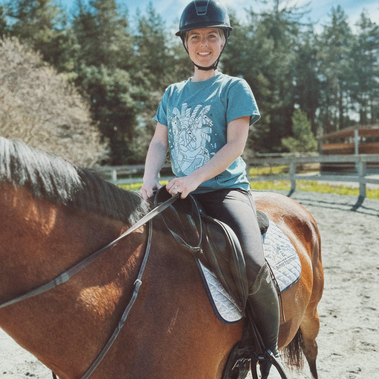 Heart Horse | Ice Blue | Tee Shirt