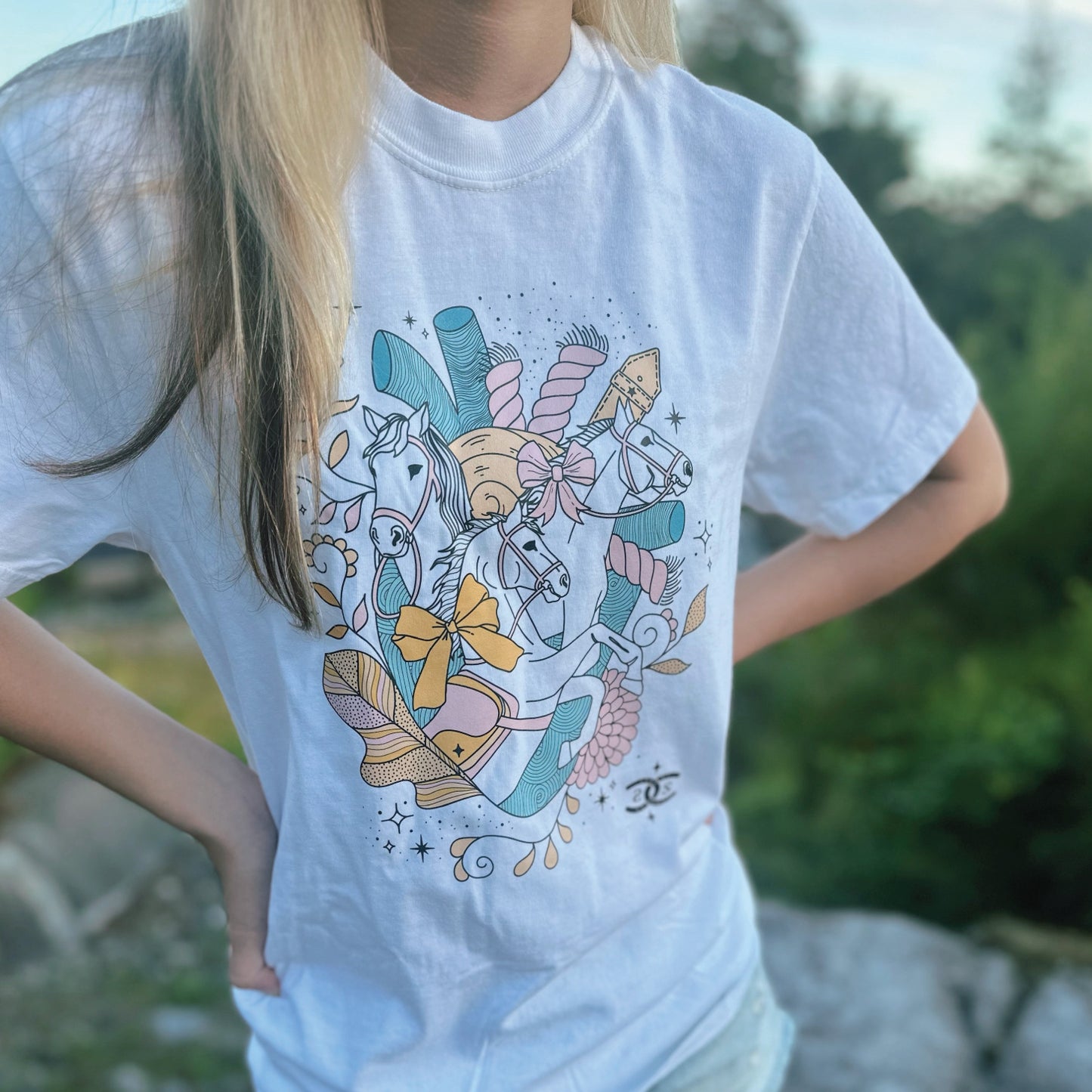 Heart Horse | White | Tee Shirt