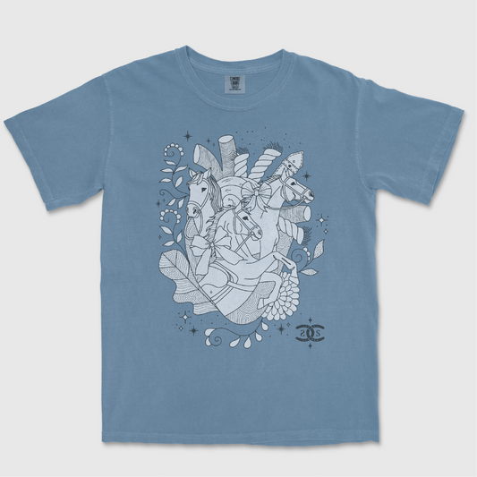 Heart Horse | Ice Blue | Tee Shirt