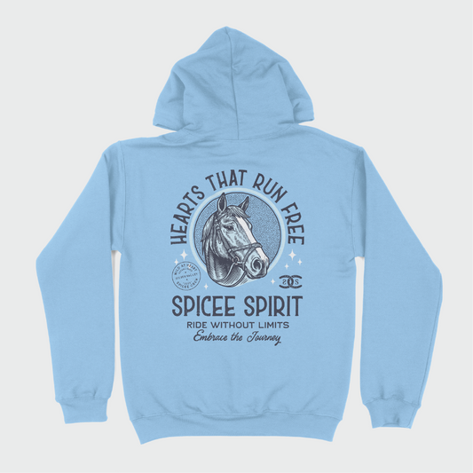 Hearts That Run Free | Light Blue | Hoodie