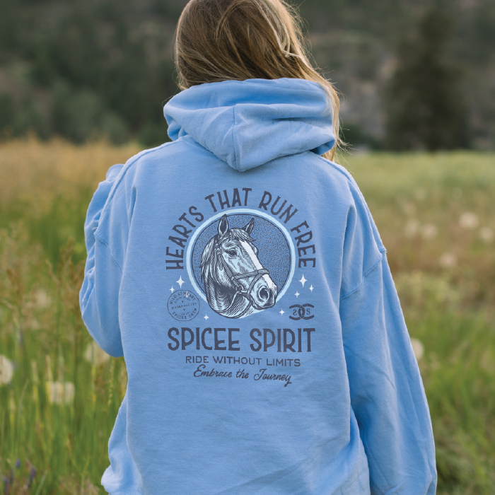 Hearts That Run Free | Light Blue | Hoodie