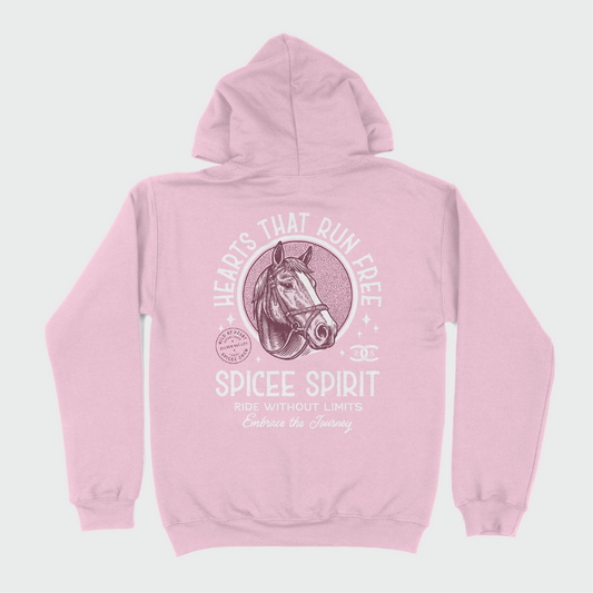 Hearts That Run Free | Light Pink | Hoodie