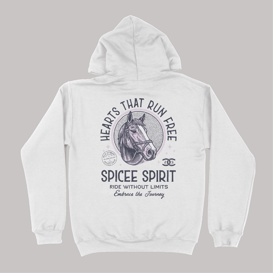 Hearts That Run Free | White | Hoodie