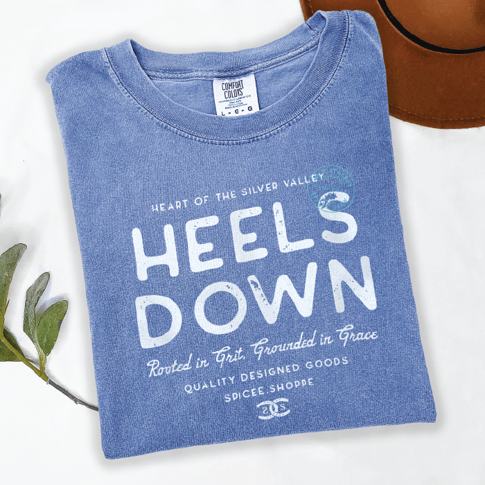 Heels Down | Blue Jean | Tee Shirt