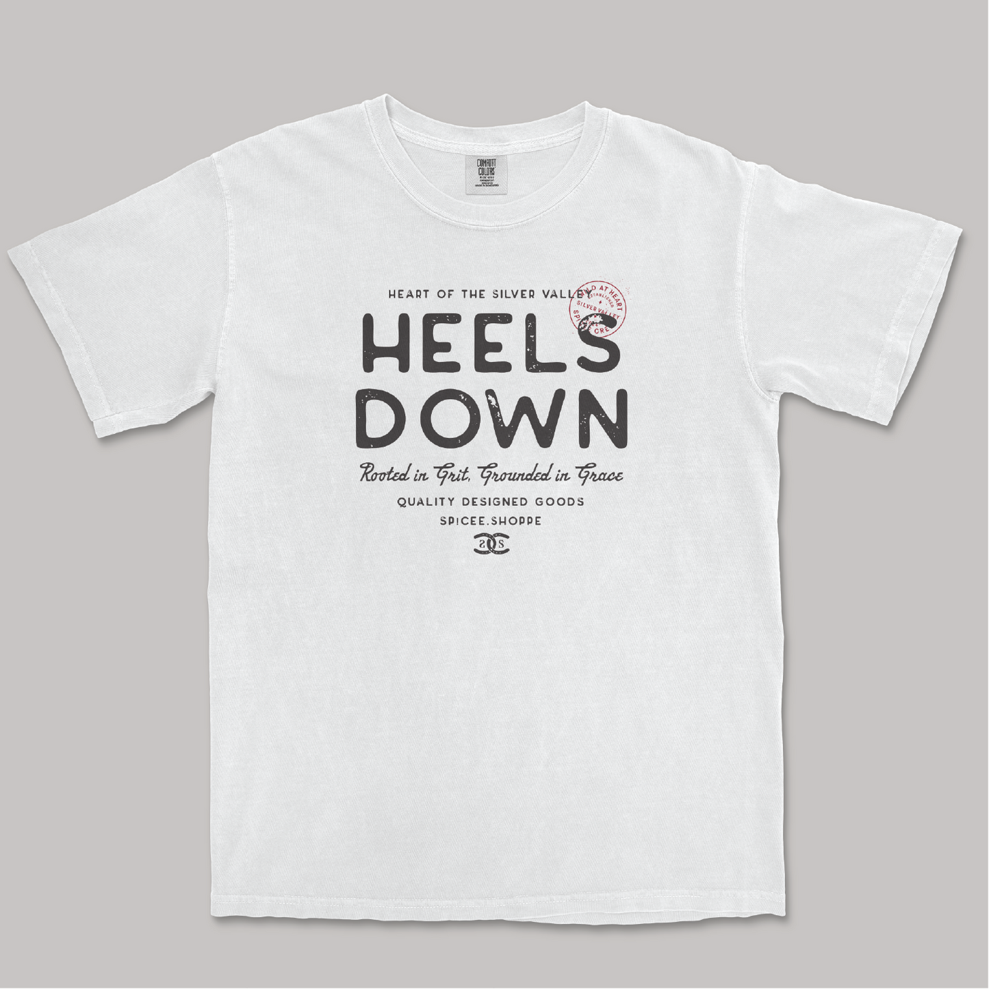 Heels Down | White | Tee Shirt