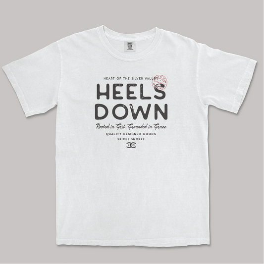 Heels Down | White | Tee Shirt