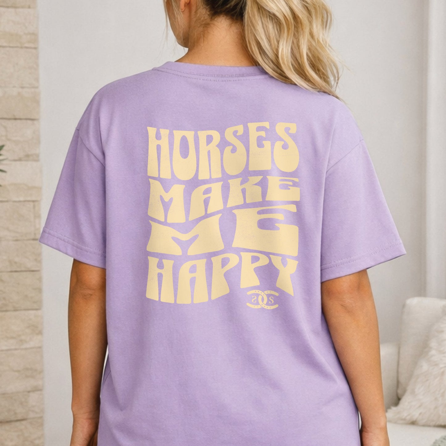 Horses Make Me Happy | Orchid | Tee Shirt