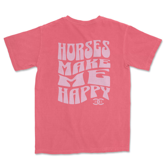 Horses Make Me Happy | Watermelon | Tee Shirt