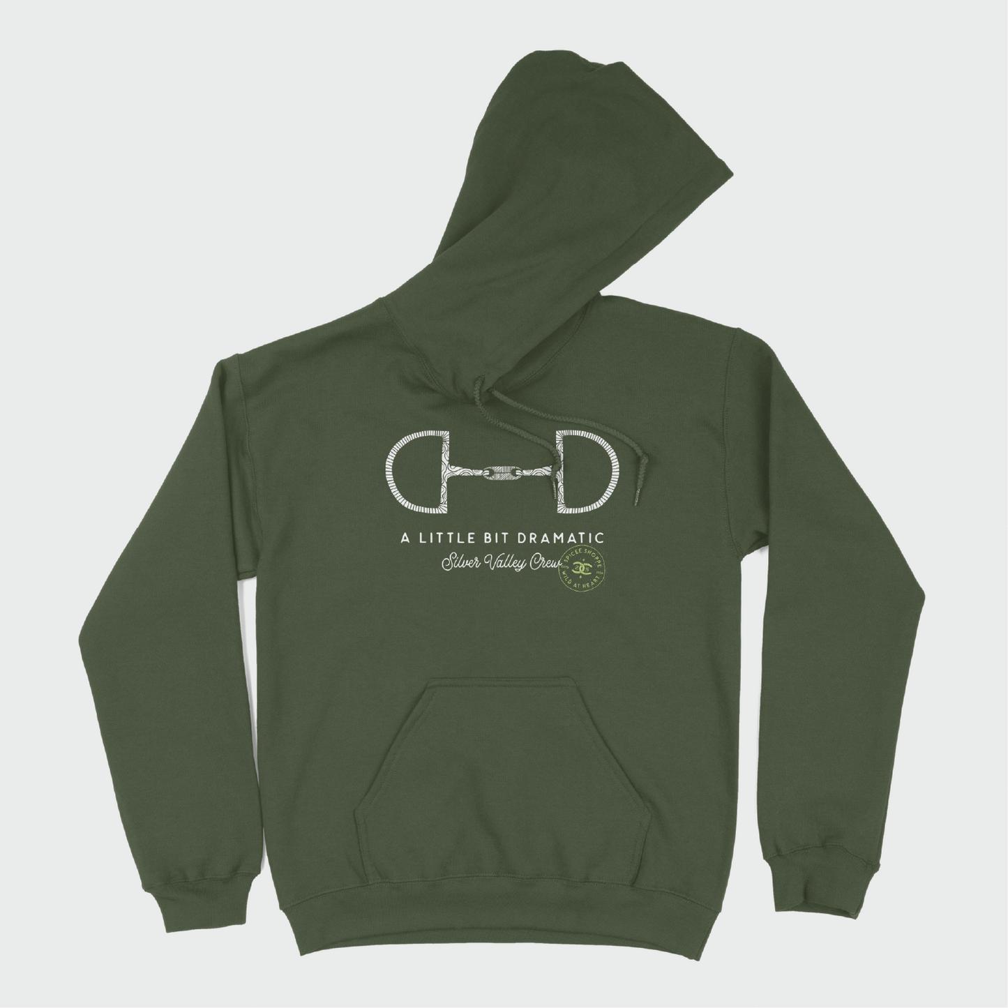 Little Bit Dramatic | Army Green | Hoodie