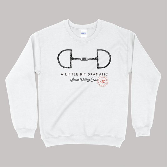 Little Bit Dramatic | White | Sweatshirt