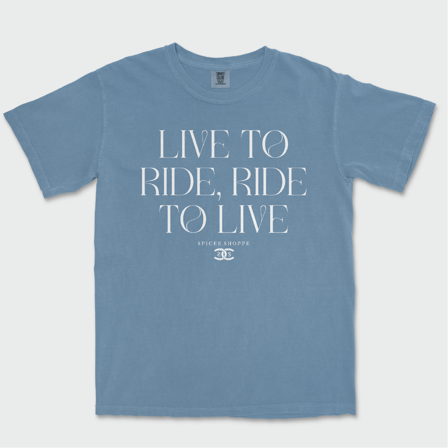 Live To Ride | Ice Blue | Tee Shirt