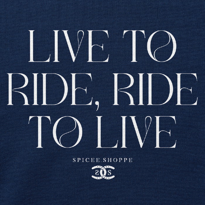Live To Ride | Navy Blue | Sweatshirt