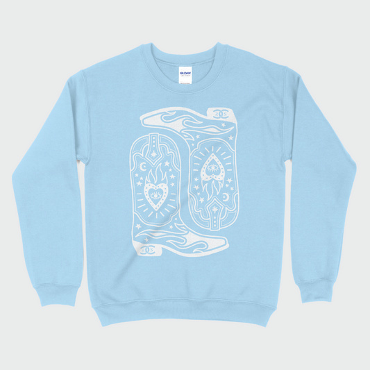 Boots & Bravado | Light Blue | Sweatshirt