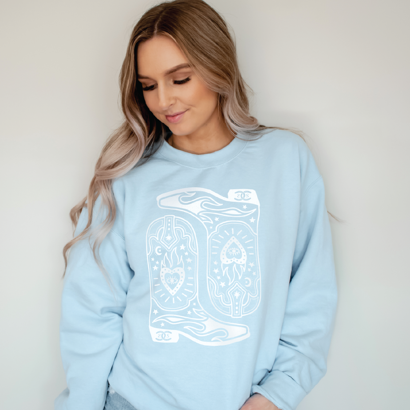 Boots & Bravado | Light Blue | Sweatshirt