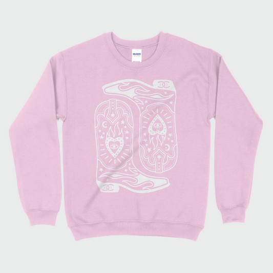 Boots & Bravado | Light Pink | Sweatshirt