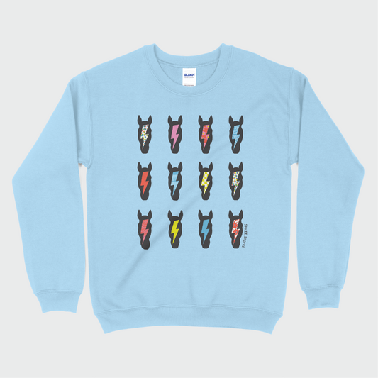Ponies & Bolts | Light Blue | Sweatshirt