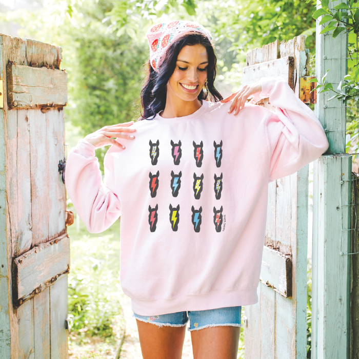 Ponies & Bolts | Light Pink | Sweatshirt